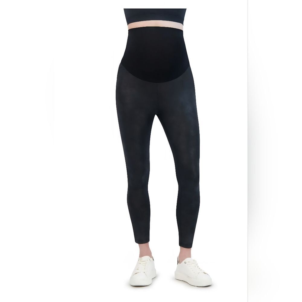 Time And Tru Women's Faux Leather Maternity Leggings  Size Small(4-6)